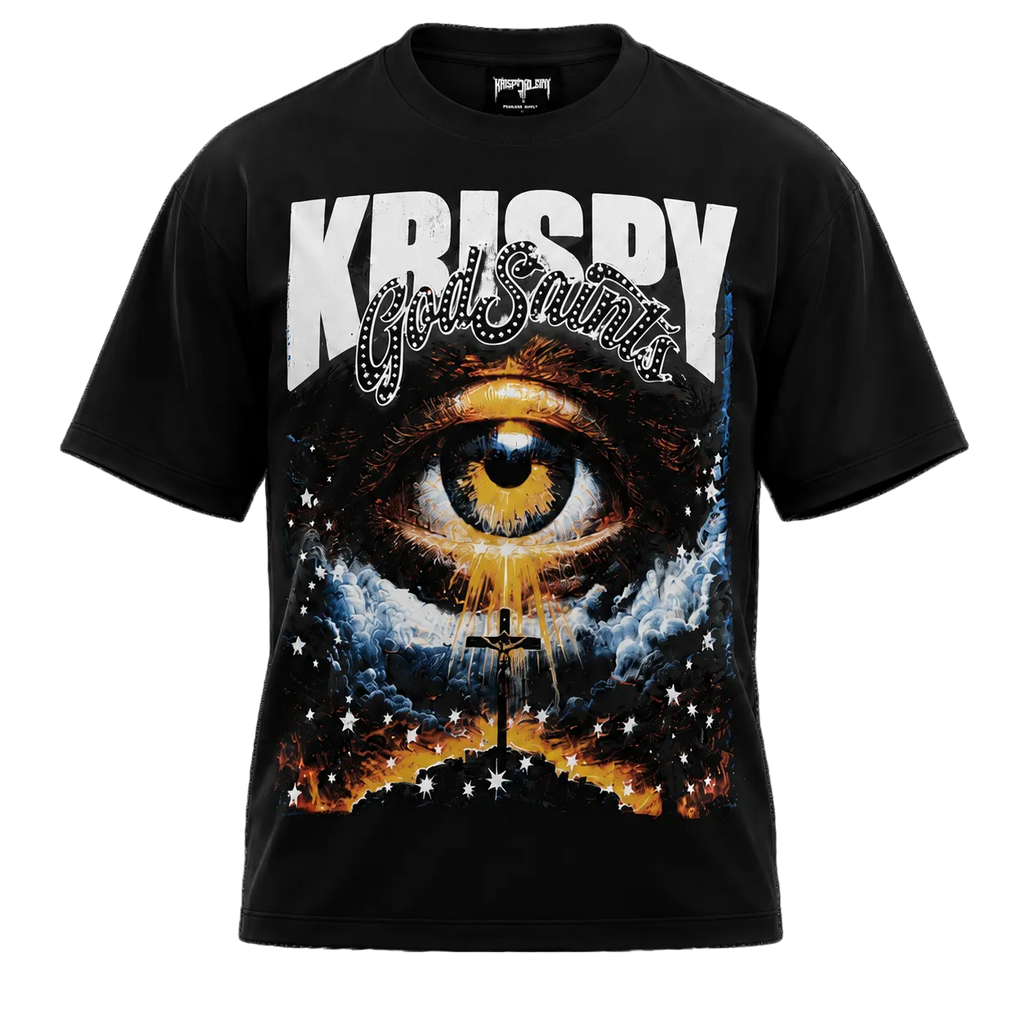 "THROUGH THE EYE OF KRISPY" oversized tee