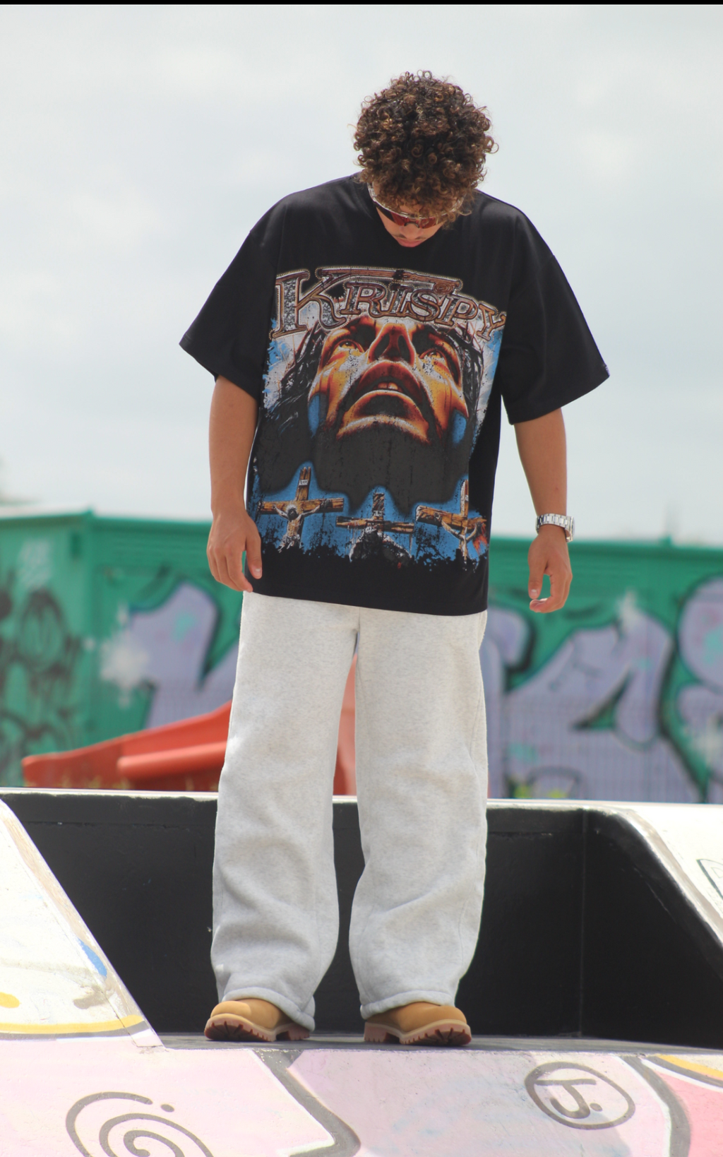 "KKINGDOM OF KRISPY" oversized tee