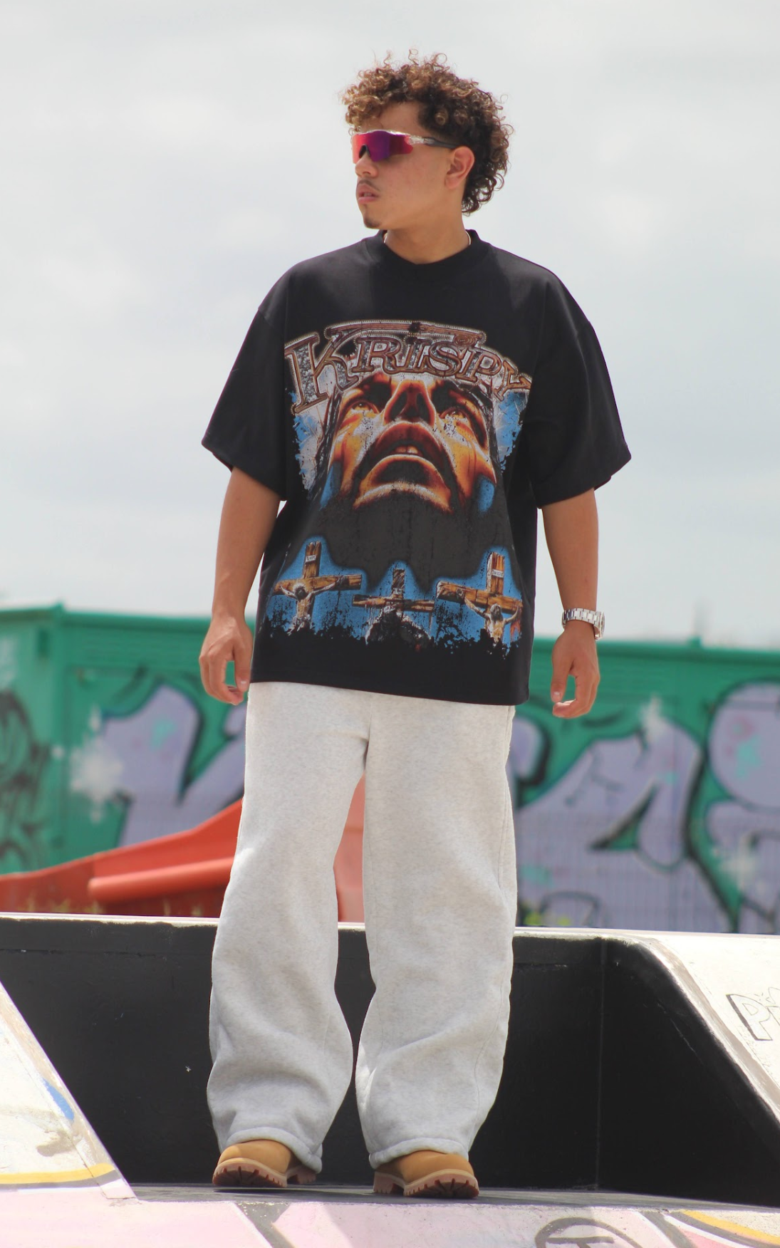 "KKINGDOM OF KRISPY" oversized tee