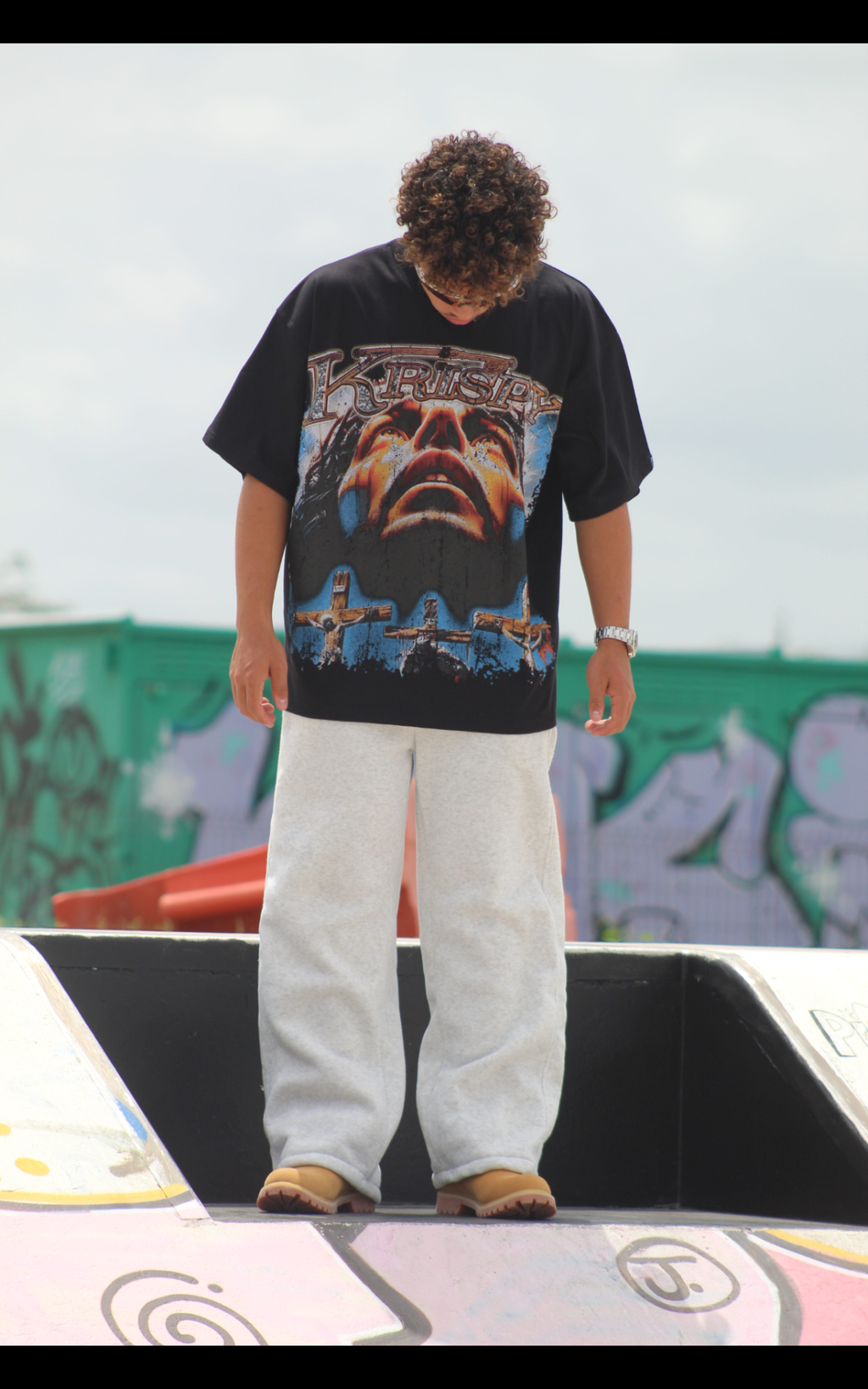 "KKINGDOM OF KRISPY" oversized tee